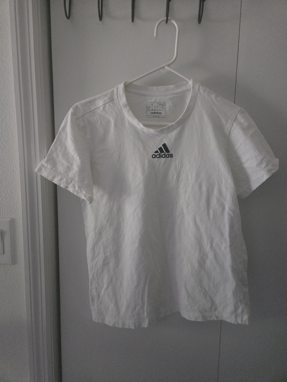 adidas Women's White Logo Crewneck Tee - Picture 2 of 5